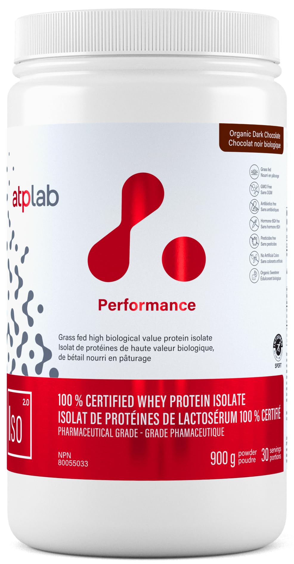 ATP LAB ISO 900g Whey Protein Isolate Powder – Chocolate – 30 Servings