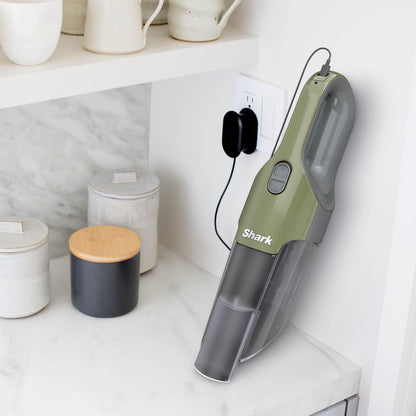 Shark Cyclone Handheld Vacuum - HyperVelocity Suction, Lightweight 1.6 lbs, XL Dust Cup, USB Charging, 8" Crevice Tool, Washable Filter, Green/Grey CH700C (Canadian Version) - Available at All In One Marketplace Canada