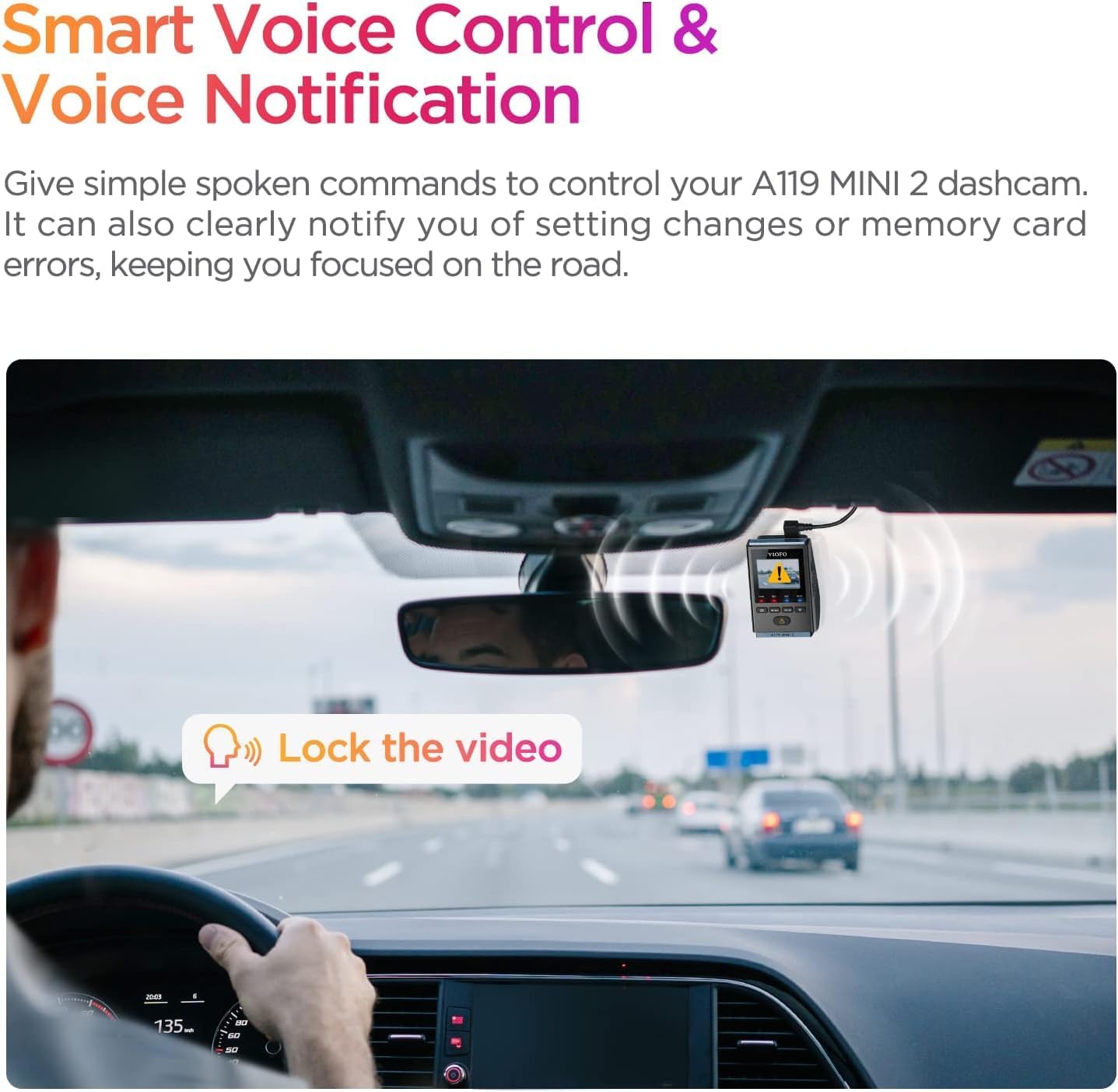 VIOFO Dash Cam Front A119 Mini 2, STARVIS 2 Sensor, 2K 60fps/HDR 30fps Voice Control Car Dash Camera with 5GHz Wi-Fi GPS, Night Vision 2.0, 24H Parking Mode, Supercapacitor (SD Card Not Included) - Available at All In One Marketplace Canada