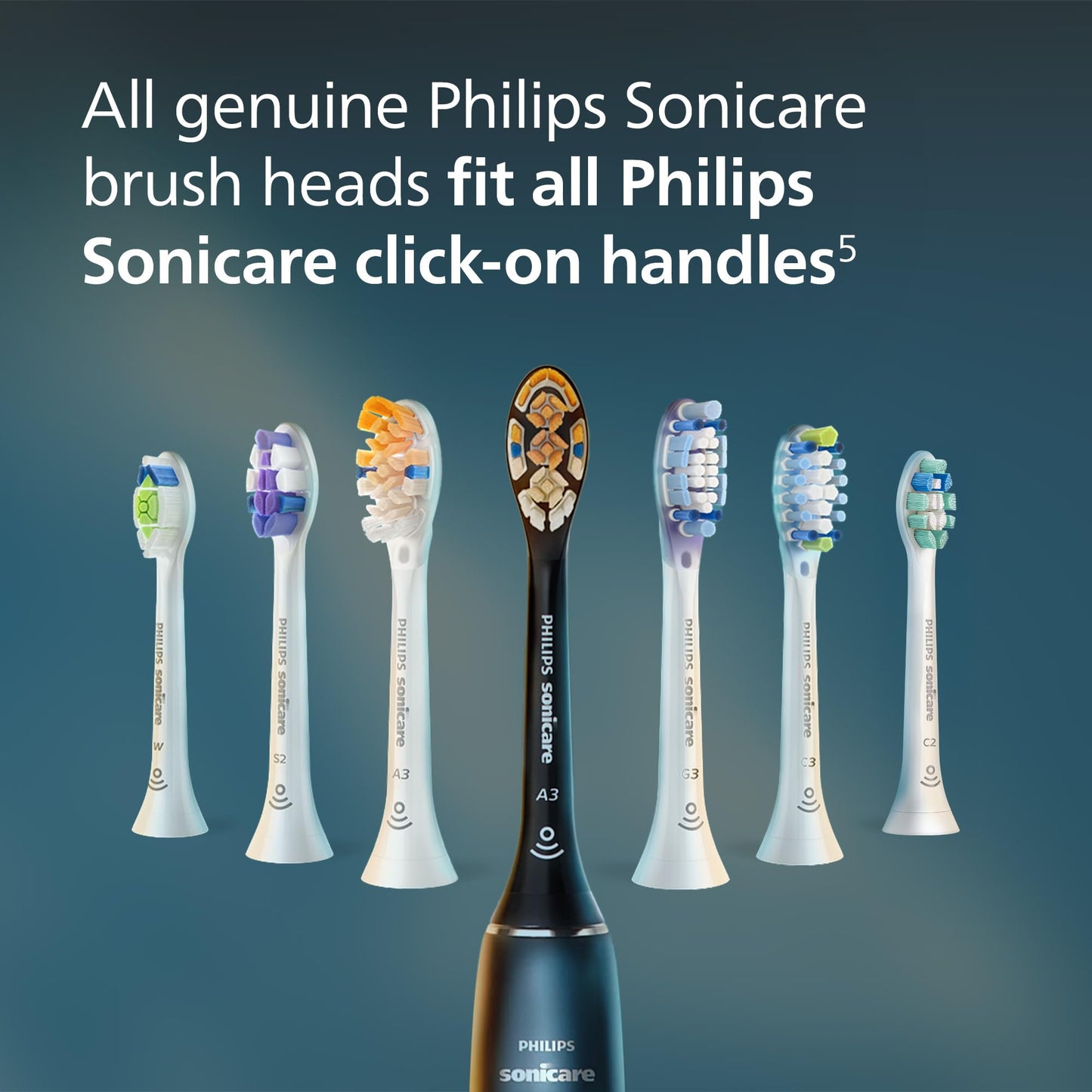 Philips Sonicare G3 Two-in-One Brush Heads, 2-Pack, 6 Month Supply, White PHILIPS