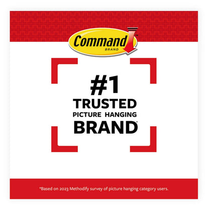 Command Large Picture Hanging Strips - Damage Free Wall Hangers for Back to School Dorm Organization - 14 White Adhesive Pairs (28 Strips)