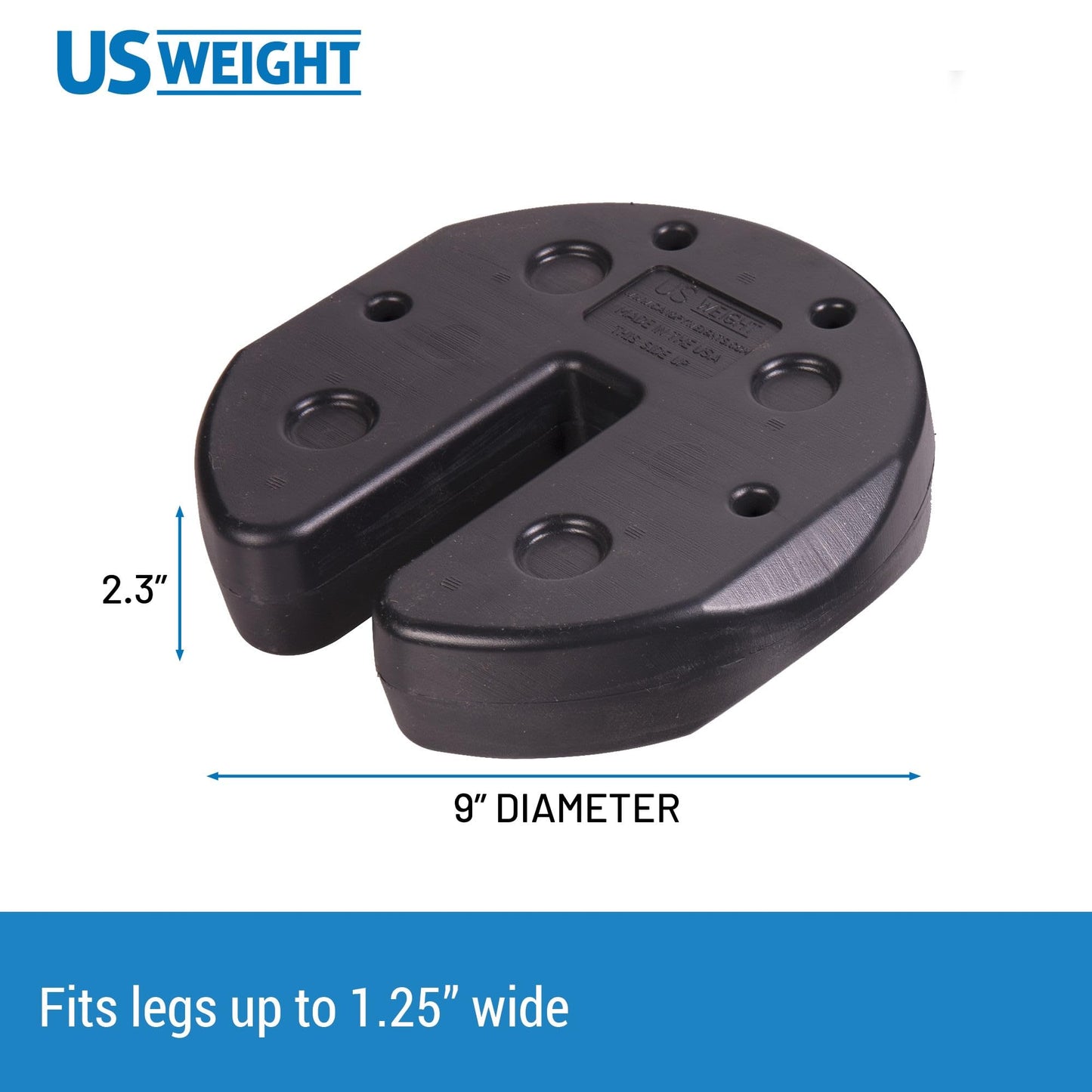 US Weight 40 Pound Canopy Weight Set of 4 and Carry Strap with No-Pinch Design - Easy Installation and Removal to Secure Tents, Canopies, and Umbrellas at Outdoor Events US Weight