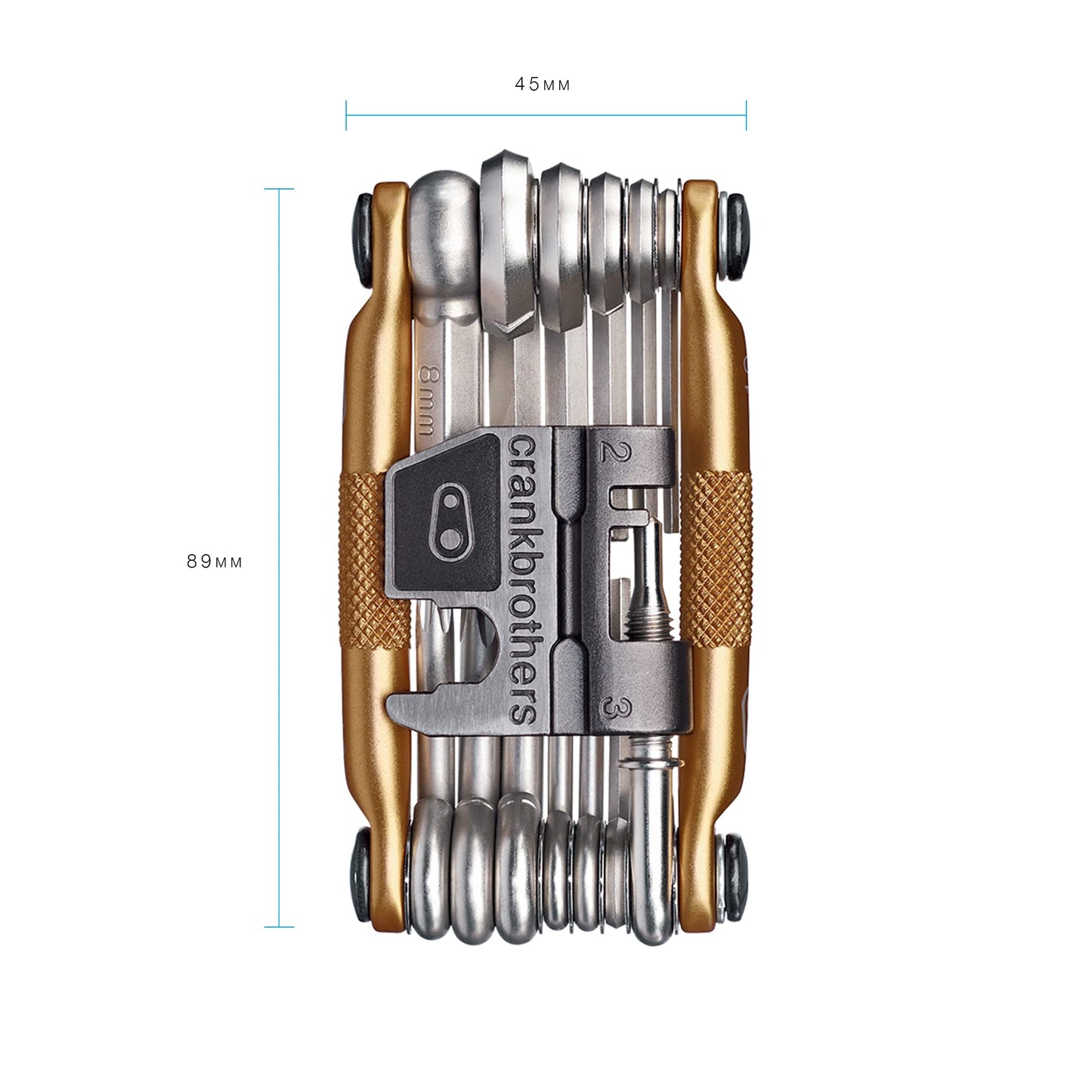 Crank Brothers Multi Bicycle Tool (19-Function, Gold) Crankbrothers