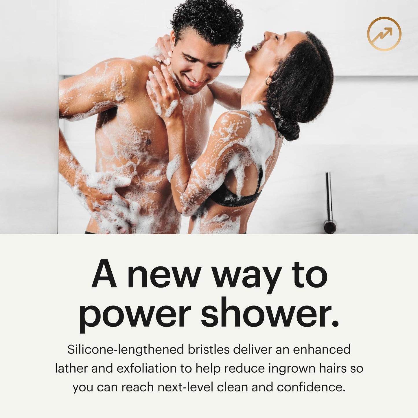 MANSCAPED® The Body Buffer Premium Silicone Scrubber for Nourishing, Cleaning & Exfoliating Your Skin - Lather Boosting Bristles with Ergonomic No-Slip Handle, Long-Lasting & Easy to Clean (1-Pack) - Available at All In One Marketplace Canada