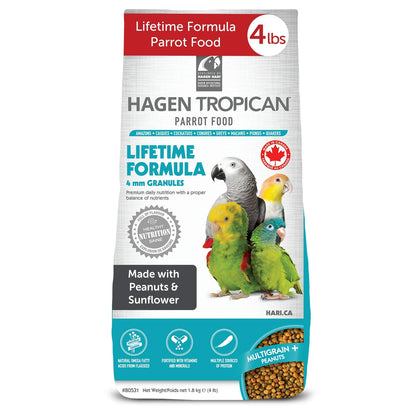 Tropican Lifetime Formula Granules for Parrots - 1.8 kg (4 lb) HARI