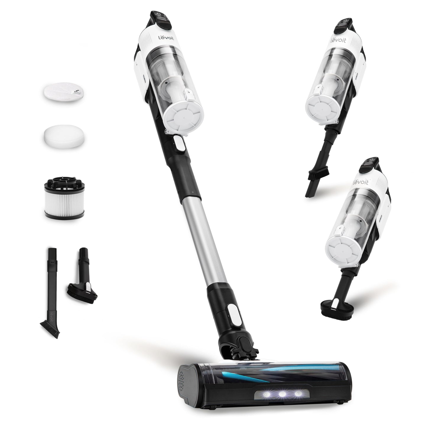 Levoit Cordless Vacuum Cleaner, Stick Vac with Tangle-Resistant Design, Up to 50 Minutes, Powerful Suction, Rechargeable, Lightweight, and Versatile for Carpet, Hard Floor, Pet Hair - Available at All In One Marketplace Canada