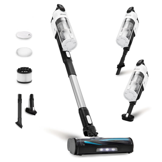 Levoit Cordless Vacuum Cleaner, Stick Vac with Tangle-Resistant Design, Up to 50 Minutes, Powerful Suction, Rechargeable, Lightweight, and Versatile for Carpet, Hard Floor, Pet Hair - Available at All In One Marketplace Canada