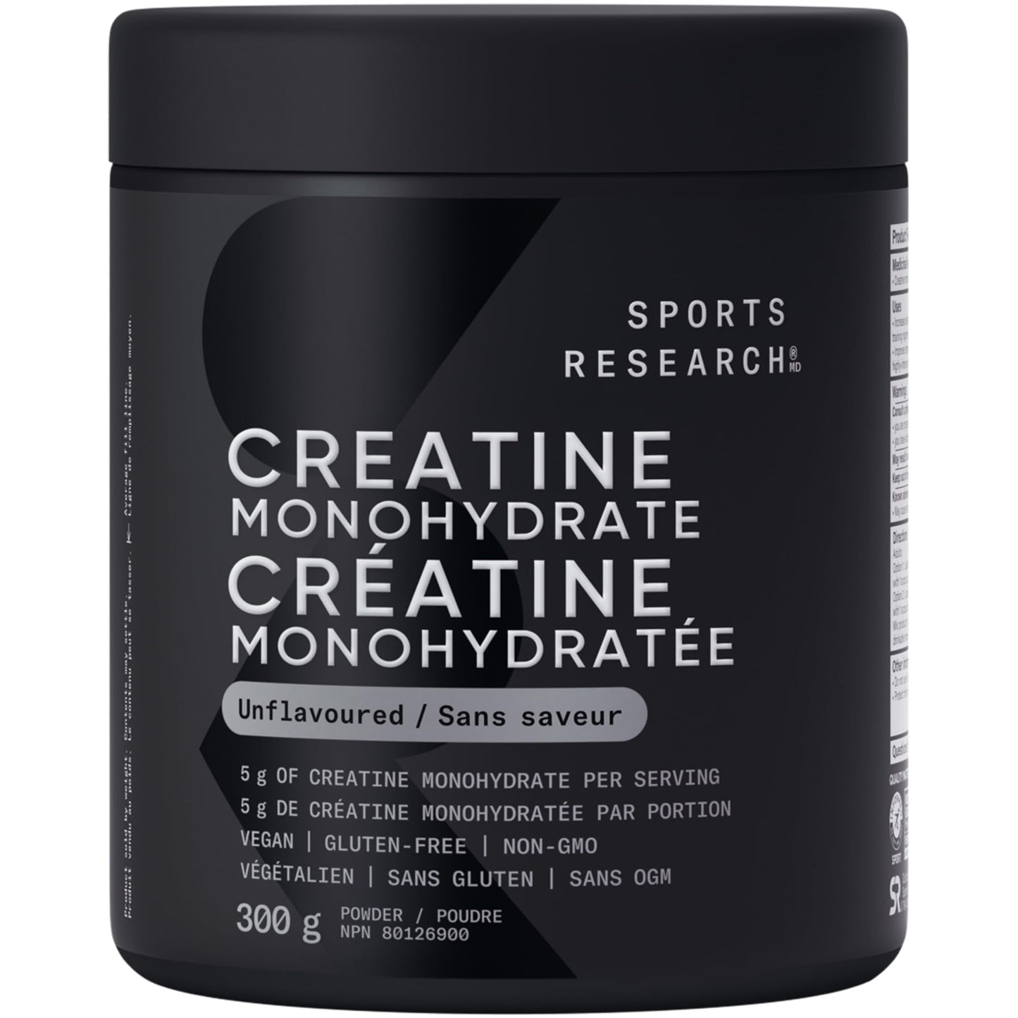Sports Research® Creatine Monohydrate - Pure Micronized Creatine Monohydrate Powder - Improves strength, power, and performance for Women and Men | Non-GMO 60 Servings