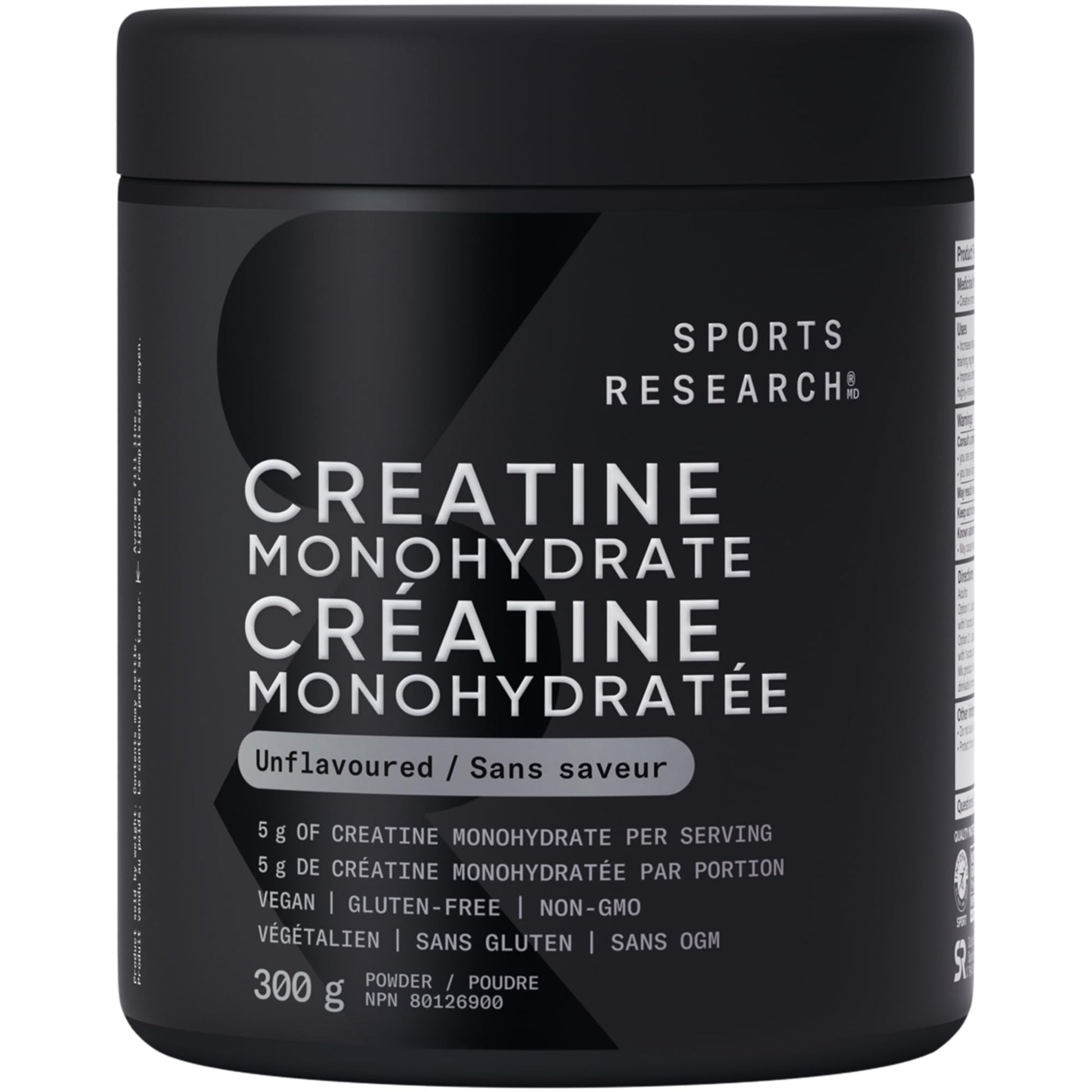 Sports Research® Creatine Monohydrate - Pure Micronized Creatine Monohydrate Powder - Improves strength, power, and performance for Women and Men | Non-GMO 60 Servings