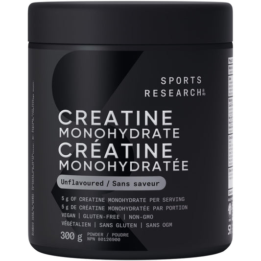 Sports Research® Creatine Monohydrate - Pure Micronized Creatine Monohydrate Powder - Improves strength, power, and performance for Women and Men | Non-GMO 60 Servings