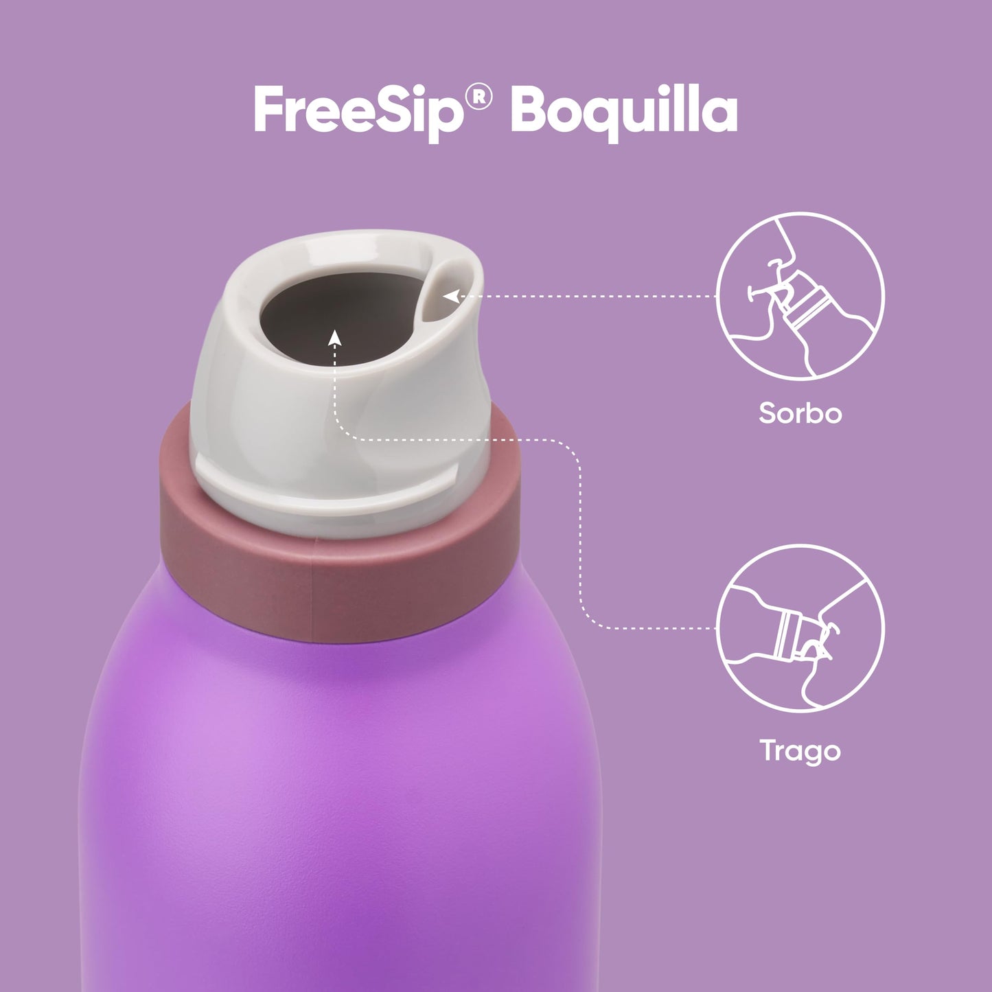 Owala FreeSip Twist Insulated Stainless Steel Water Bottle with Straw for Sports and Travel, BPA-Free, 24-oz, Purple/Purple (California Grapevine) 🍁 All In One Marketplace Canada