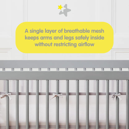 BreathableBaby Breathable Mesh Liner for Full-Size Cribs, Classic 3mm Mesh, White (Size 4FS Covers 3 or 4 Sides) 🍁 All In One Marketplace Canada