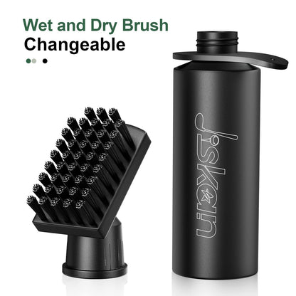 Jiskan Pro Golf Club Brush Cleaner with Retainer Clip and Squeeze Water Bottle 7.5 Inches Holds 4 Ounces of Water, Essentials Golf Accessories for Men Best Gifts for Men