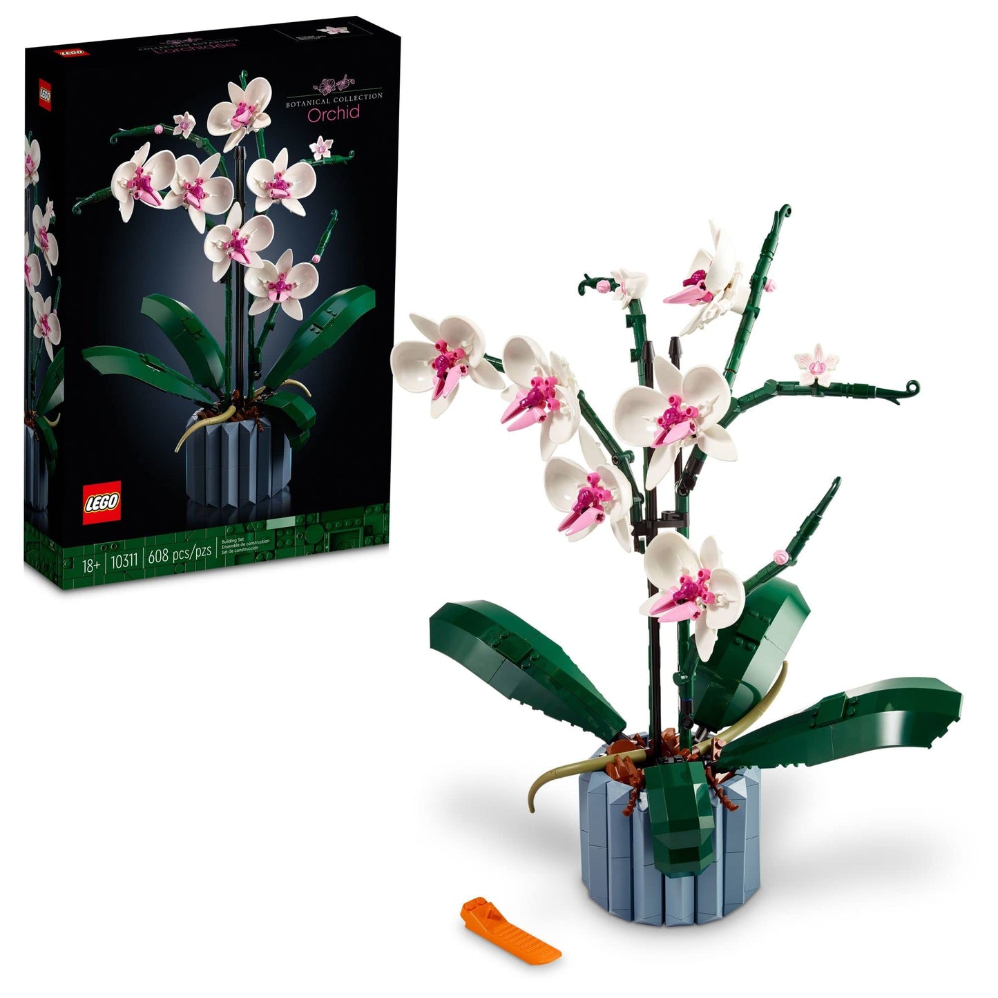 LEGO Botanicals Orchid - Artificial, Fake Indoor Flowers Building Set for Home, Kitchen, Desk Decoration, Adults Ages 18+ - Gift for Graduation - 10311 🍁 All In One Marketplace Canada