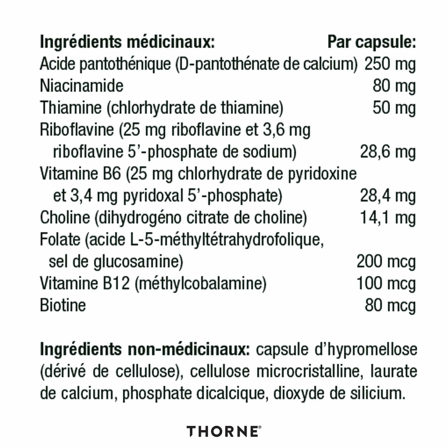 Thorne Stress B-Complex - Vitamin B Complex for Stress Support - 60 Capsules - 60 Servings - Available at All In One Marketplace Canada