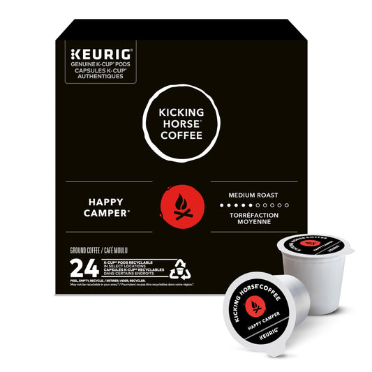 Kicking Horse Happy Camper, Medium Roast, K-Cup Coffee Pods, 24 Count