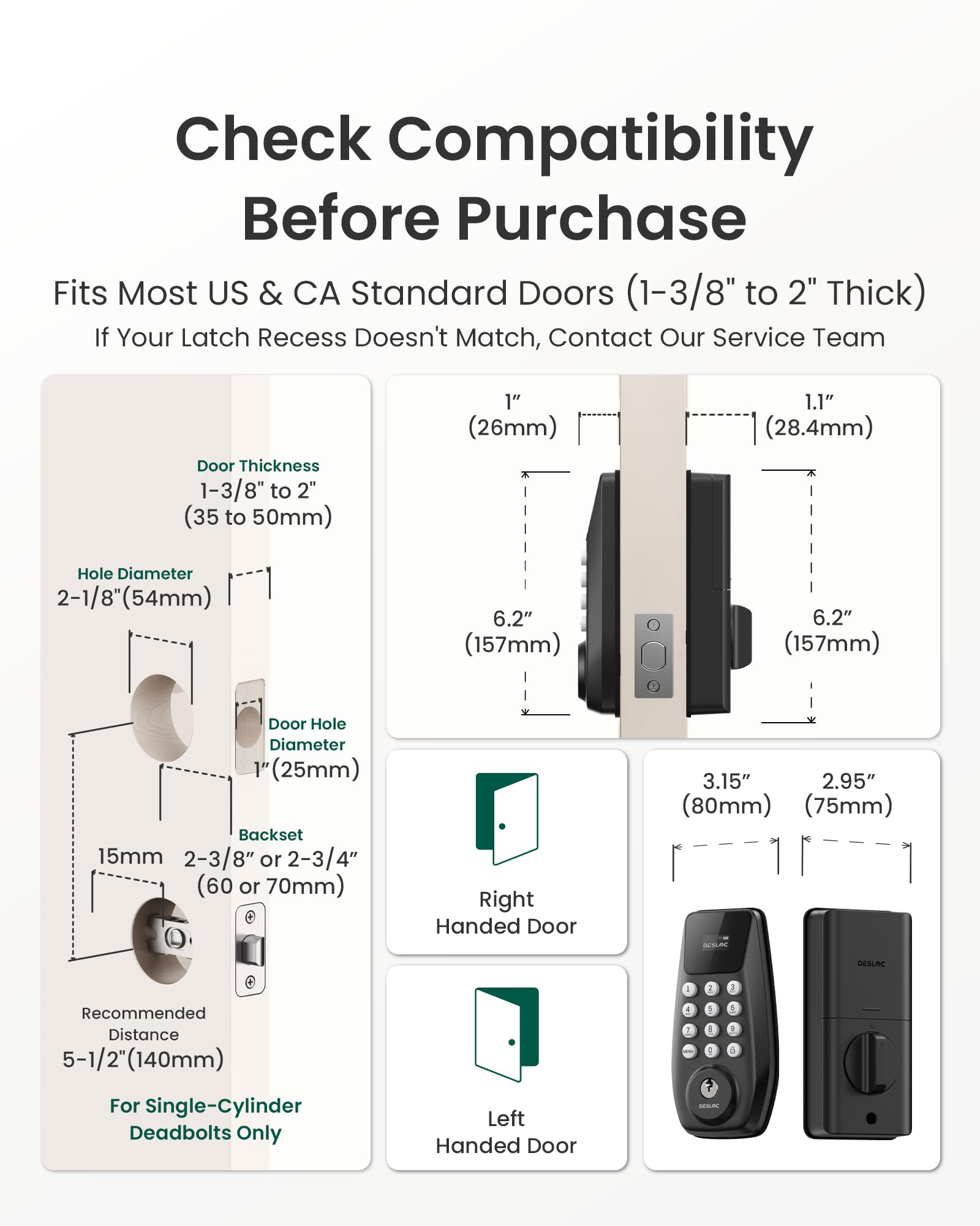 DESLOC C100 Plus Smart Keyless Entry Door Lock with Built-in WiFi 🍁 All In One Marketplace Canada DESLOC