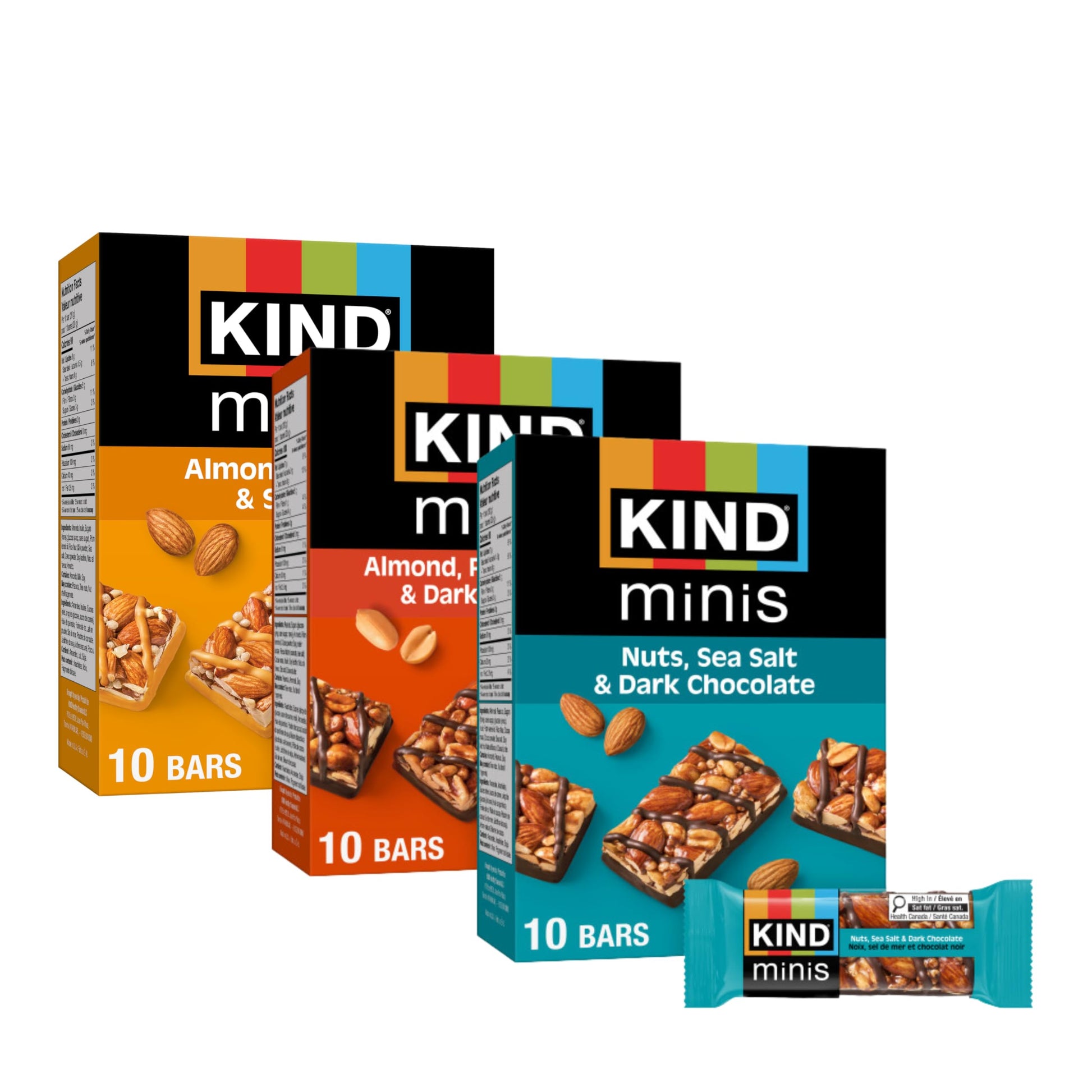 KIND Mini Snack Bars Variety Pack - 30 Count Gluten Free Low Calorie Bars