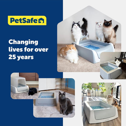 PetSafe ScoopFree Self-Cleaning Cat Litter Box Tray Refill with Premium Blue Non Clumping Crystal Litter, Single Tray Pack