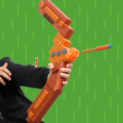 Nerf Minecraft Bow Dart Blaster, Pull-Back String Priming, 8 Nerf N1 Darts Compatible Only with Nerf N1 Dart Blasters, Ages 8+ Nerf