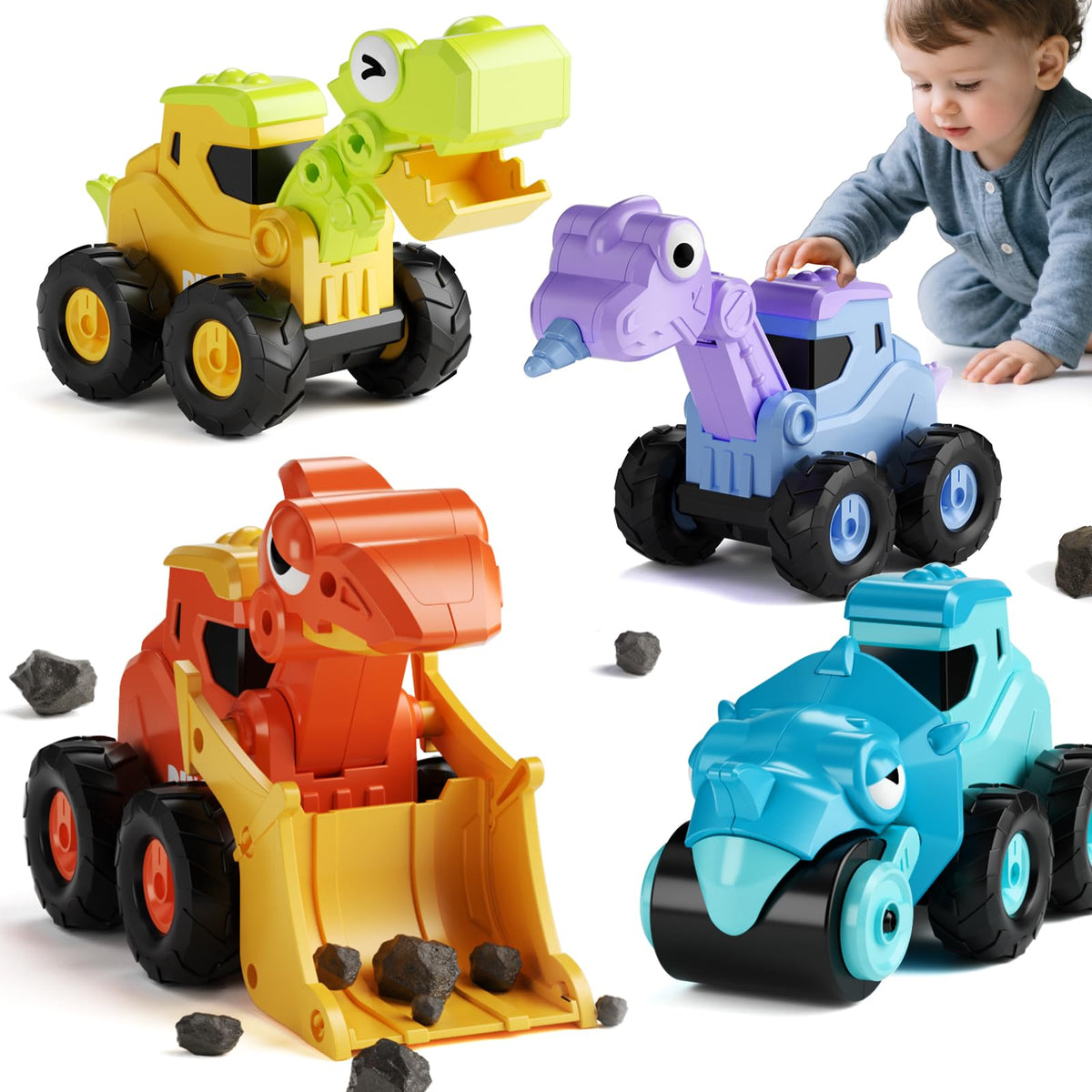 Dimoarch Press and Go Dinosaur Truck Toys for 1 2 3 Year Old Boys 🍁 All In One Marketplace Canada