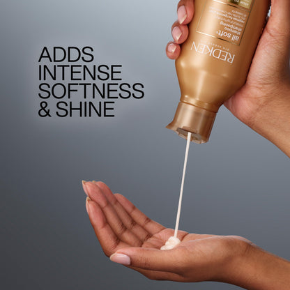 Redken All Soft Shampoo, For Dry/Brittle Hair, Moisturizes & Provides Intense Softness and Shine, With Argan Oil