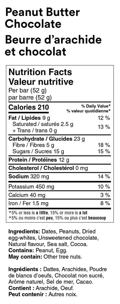 RXBAR Peanut Butter Chocolate Protein Bars - 12 Pack (52g each)