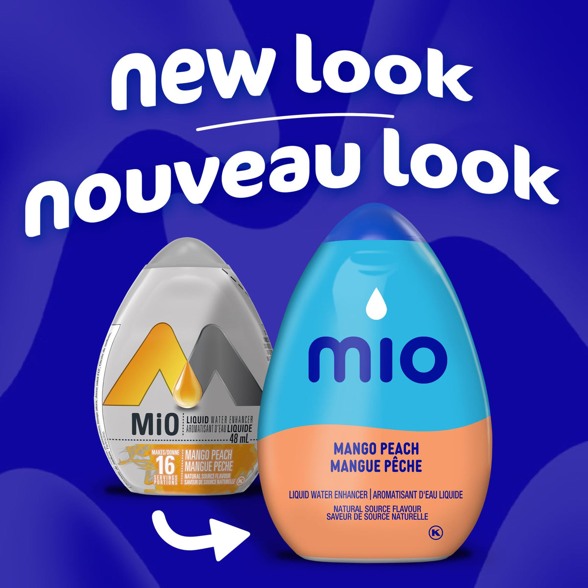 mio Mango Peach Liquid Water Enhancer, 48 mL Bottle (Pack of 12)
