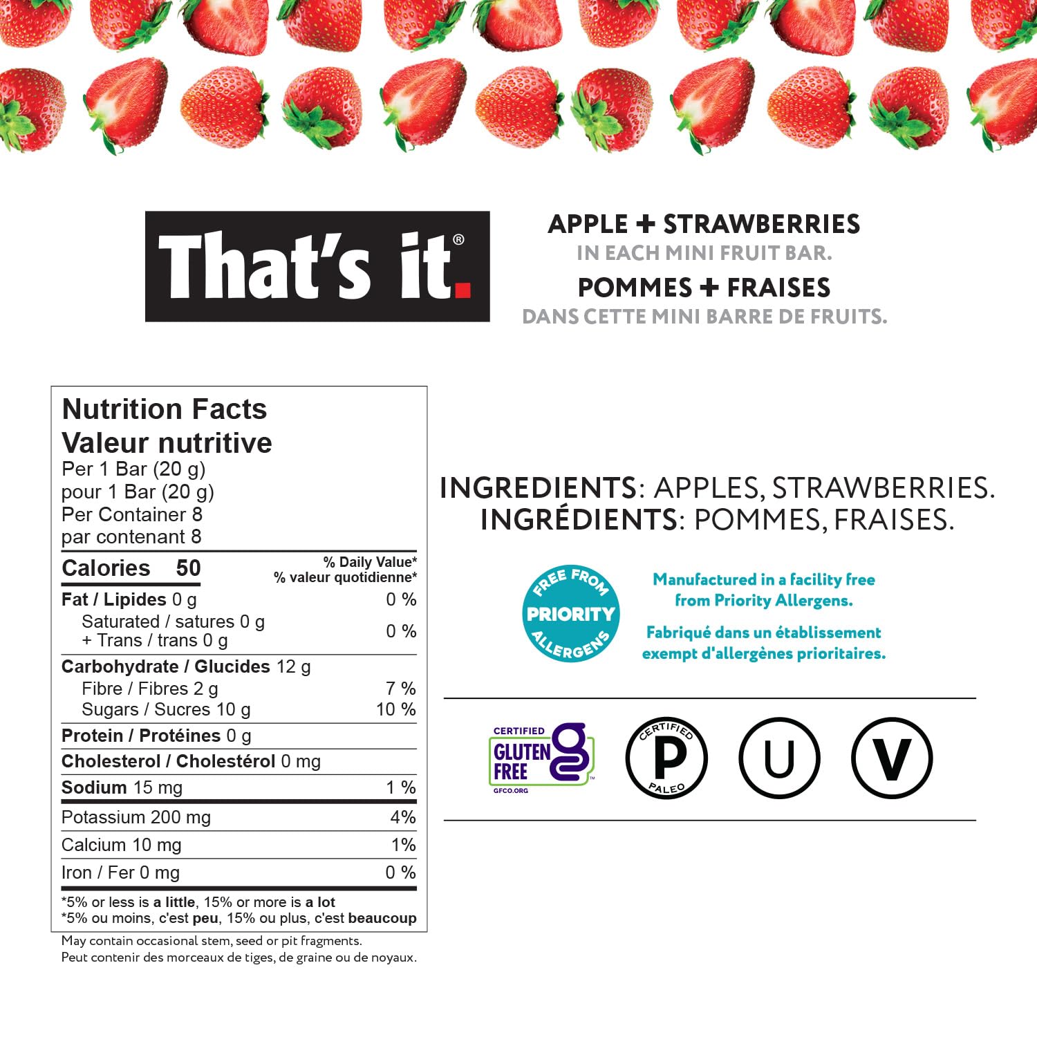 That's it. Mini Fruit Bars Variety Pack (24 Count) - No Added Sugar, Plant-Based, Vegan & Gluten Free