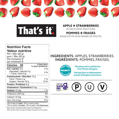 That's it. Mini Fruit Bars Variety Pack (24 Count) - No Added Sugar, Plant-Based, Vegan & Gluten Free