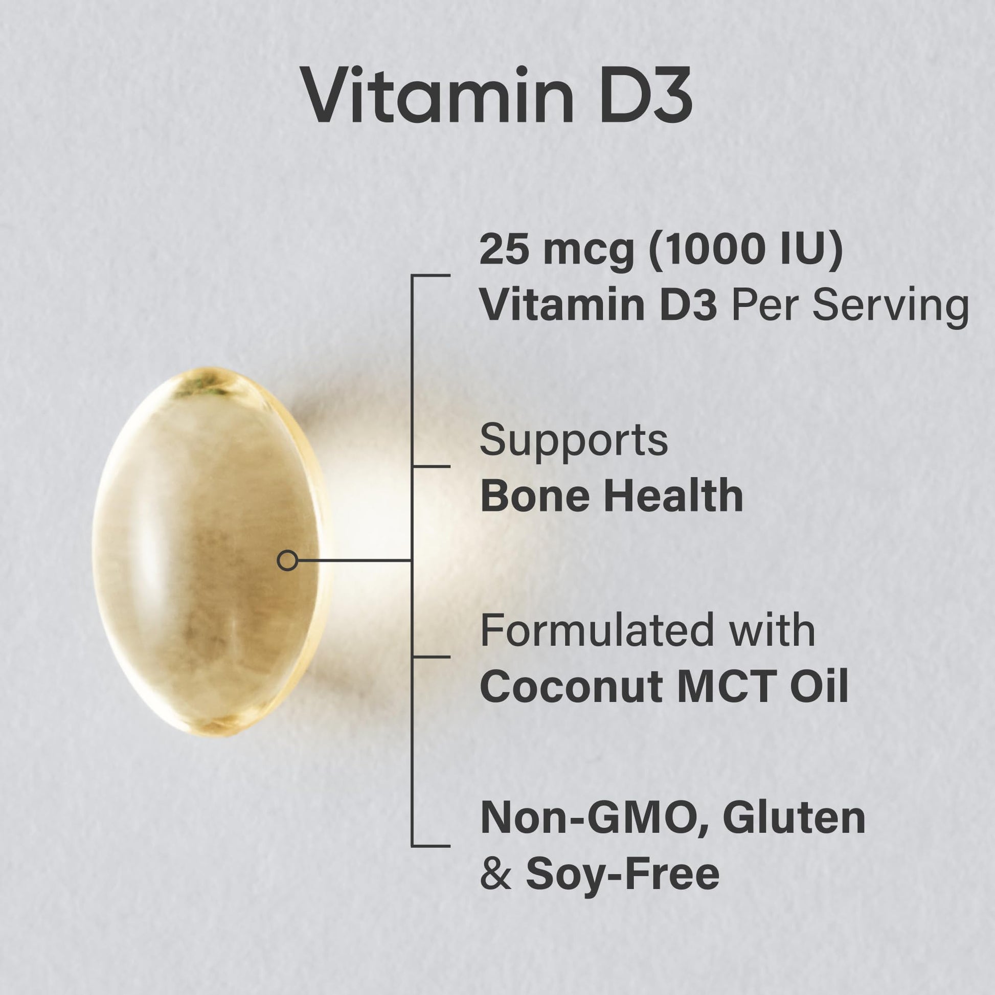 Sports Research® Vitamin D3 1,000 IU with Coconut Oil - Vitamin D for Strong Bones, Teeth, and Maintenance of Good Health - Non-GMO, Gluten & Soy Free - 360 Liquid Softgels