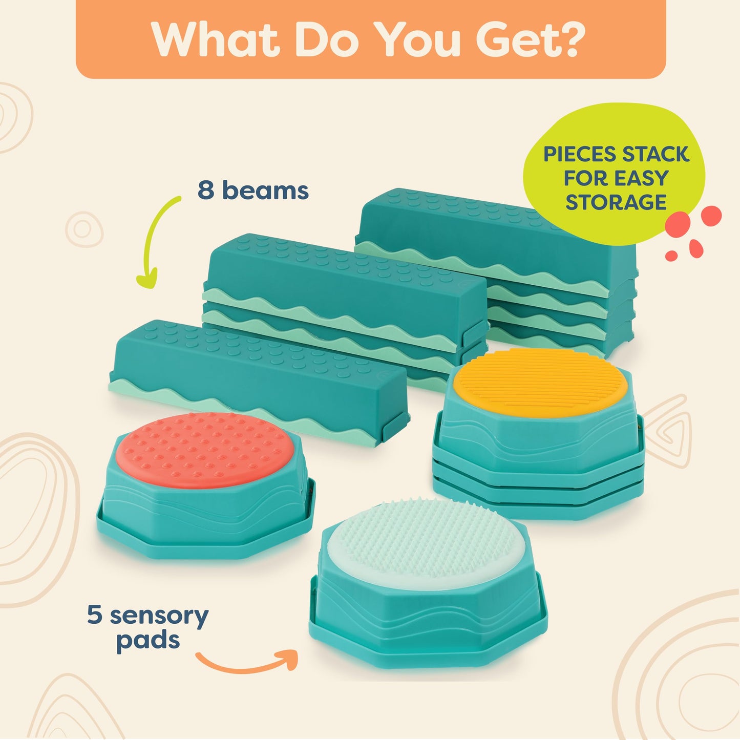 B. toys Balance Beam for Kids, Interlocking Sensory 13-Piece Set, Classic 🍁 All In One Marketplace Canada