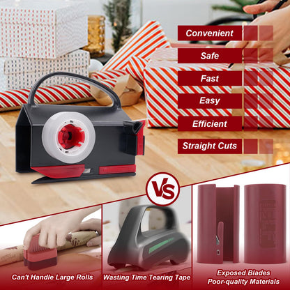 (2-Pack) Wrapping Paper Cutter & Tape Dispenser Dual Use Gift Wrapping Tool 🍁 All In One Marketplace Canada