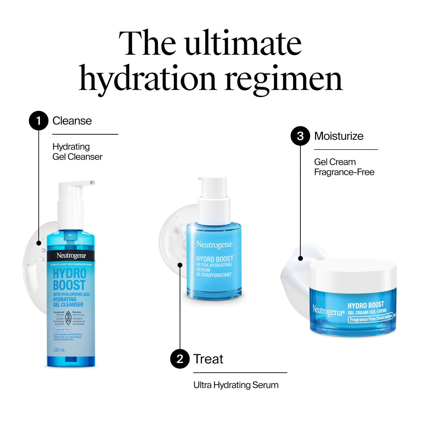 Neutrogena Hydro Boost Fragrance Free Face Moisturizer with Hyaluronic Acid for Dry Skin, Gel Cream Moisturizer For a Refreshing Burst of Hydration & Glowing Skin, Non-Comedogenic, 50ml