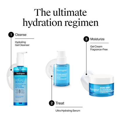Neutrogena Hydro Boost Fragrance Free Face Moisturizer with Hyaluronic Acid for Dry Skin, Gel Cream Moisturizer For a Refreshing Burst of Hydration & Glowing Skin, Non-Comedogenic, 50ml