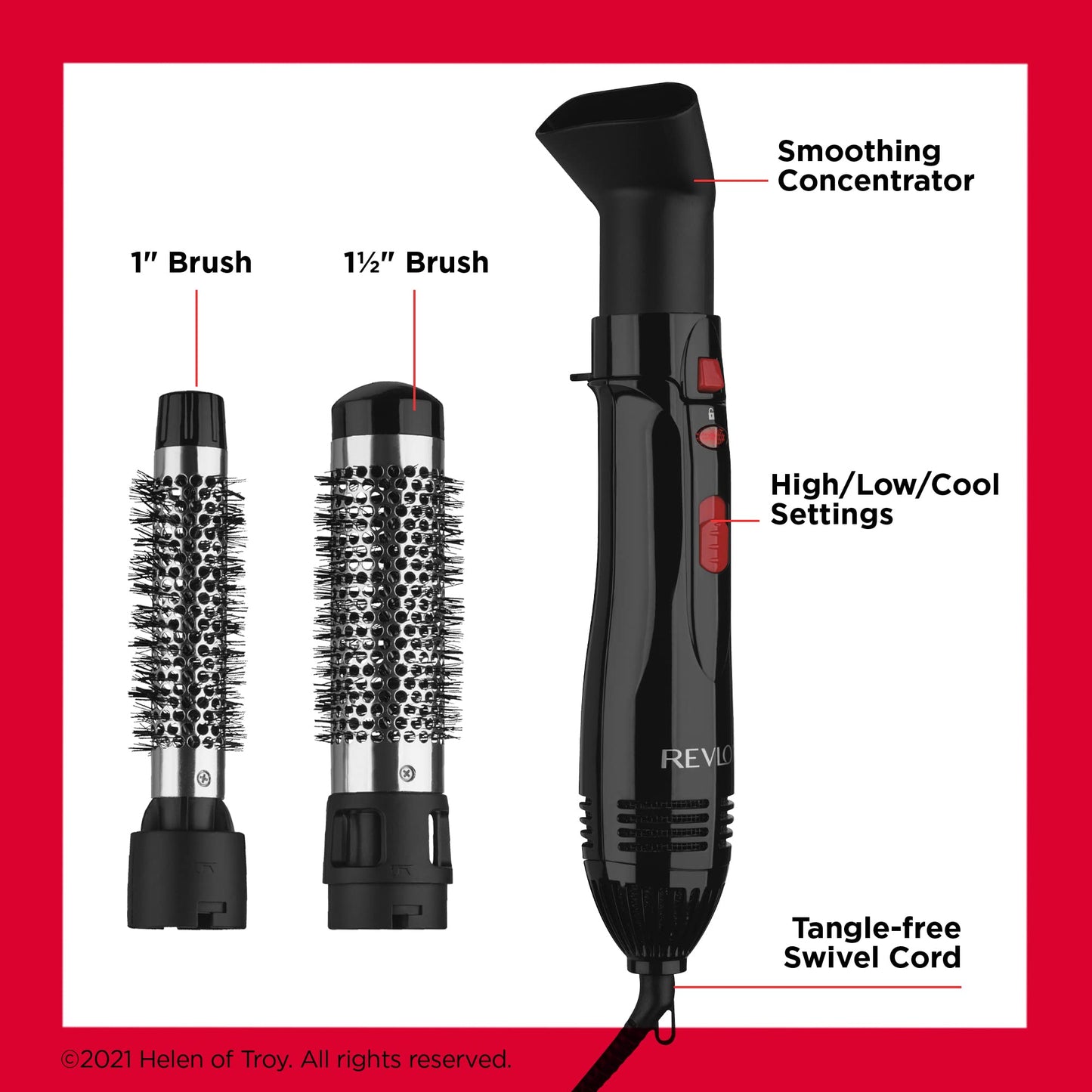 Revlon All-In-One Style Hot Air Kit - Curl and Volumize Hair, Salon-Styled Finish REVLON