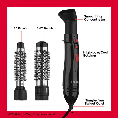 Revlon All-In-One Style Hot Air Kit - Curl and Volumize Hair, Salon-Styled Finish REVLON