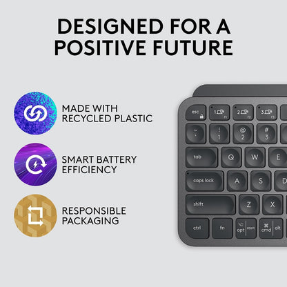 Logitech MX Keys Mini Minimalist Wireless Illuminated Keyboard - Graphite