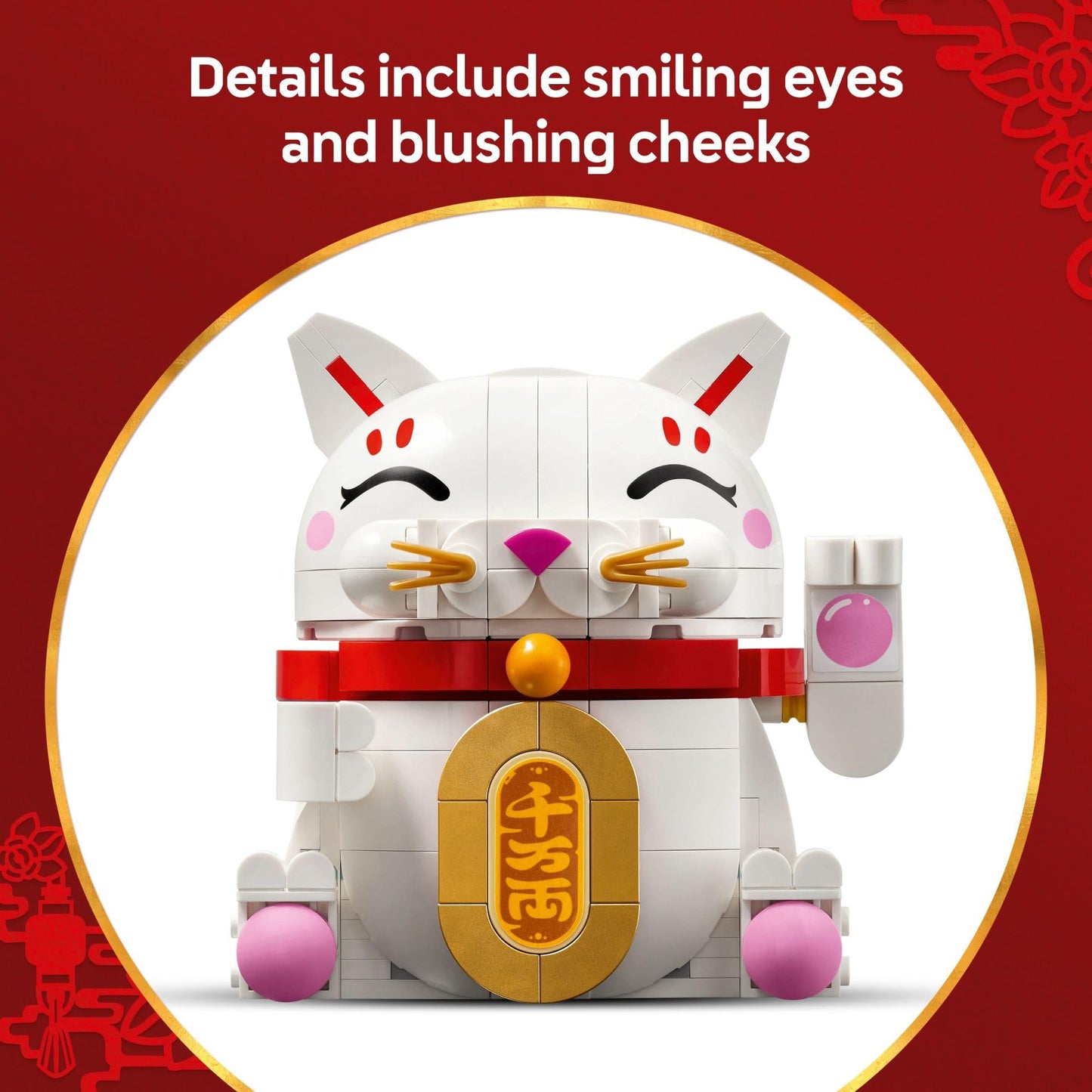 LEGO Lucky Cat Building Toy for Girls & Boys - Smiling Cat W/Waving Paw Function for Kids, Ages 9+ - Home Decor for Spring Festival & Chinese New Year Celebrations - Gift Idea for Birthdays - 40813 - Available at All In One Marketplace Canada