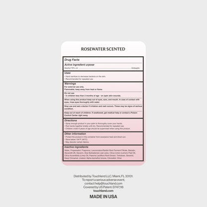 Touchland Hand Sanitizer Spray, 1 FL OZ - Rosewater - Available at All In One Marketplace Canada