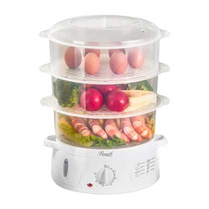 Cuiseur vapeur électrique Rosewill sans BPA, 9,5 litres (9 L), à 3 paniers empilables avec minuterie, RHST-15001