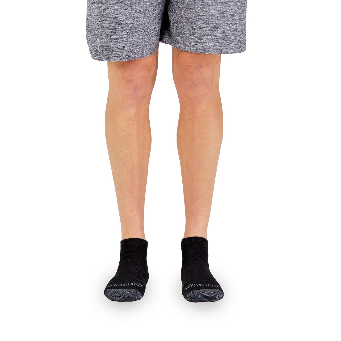 Fruit of the Loom mens 12 Pair Pack Dual Defense Cushioned Casual Sock, Black, 6-12