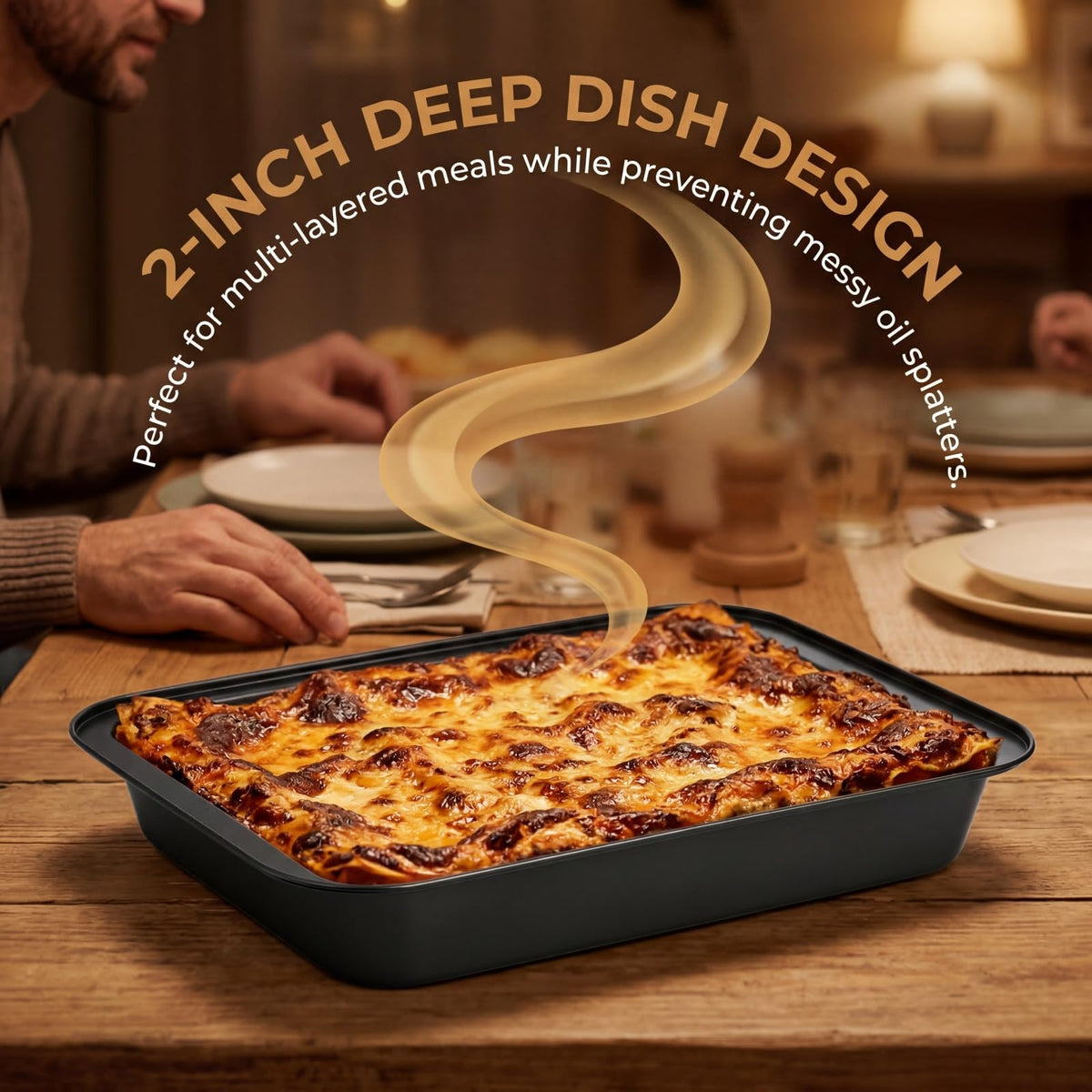Lyellfe 3 Pack Rectangle Baking Pan, 13 x 9 Inch 🍁 All In One Marketplace Canada