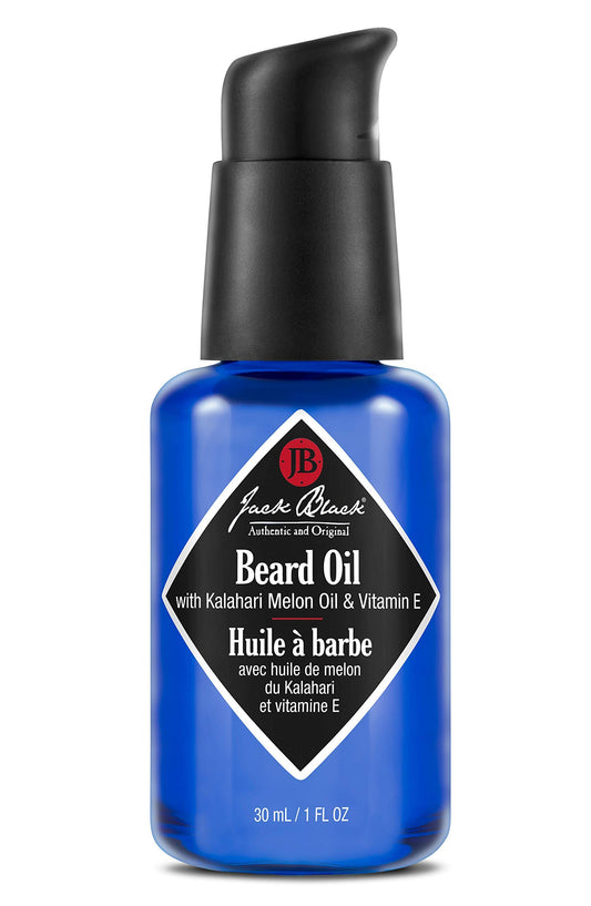 Jack Black Beard Oil - Beard Conditioner & Softener for Men, Kalahari Melon Oil & Vitamin E - 30ml
