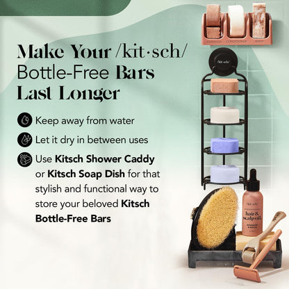 Kitsch Rosemary & Biotin Shampoo and Conditioner Set for Hair Growth - Strengthening, Thickening & Volumizing Shampoo and Conditioner Bar - Paraben, Sulfate & Silicone Free - 2 pack - Available at All In One Marketplace Canada