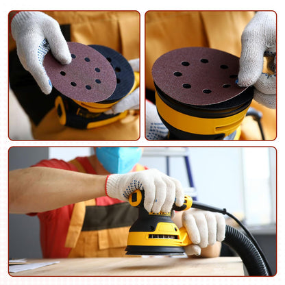 YNZDRWA 70 PCS 5 Inch Sanding Discs, 40 80 120 180 240 320 400 600 800 Grit Hook and Loop Sandpaper for Random Orbital Sander - Available at All In One Marketplace Canada