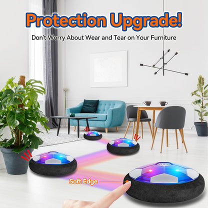 KEVOEGS 3 in 1 Hover Hockey Soccer Ball Set, Toddler Kids Toys with LED Lights & 2 Goals, Indoor Outdoor Toy for 3 4 5 6 7 8 10 11 12 Year Old Boys Girls, Sports Games Perfect Christmas Birthday Gifts 🍁 All In One Marketplace Canada