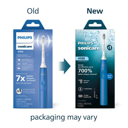 Philips Sonicare 4100 Rechargeable Electric Toothbrush, Azure Blue, HX3681/27