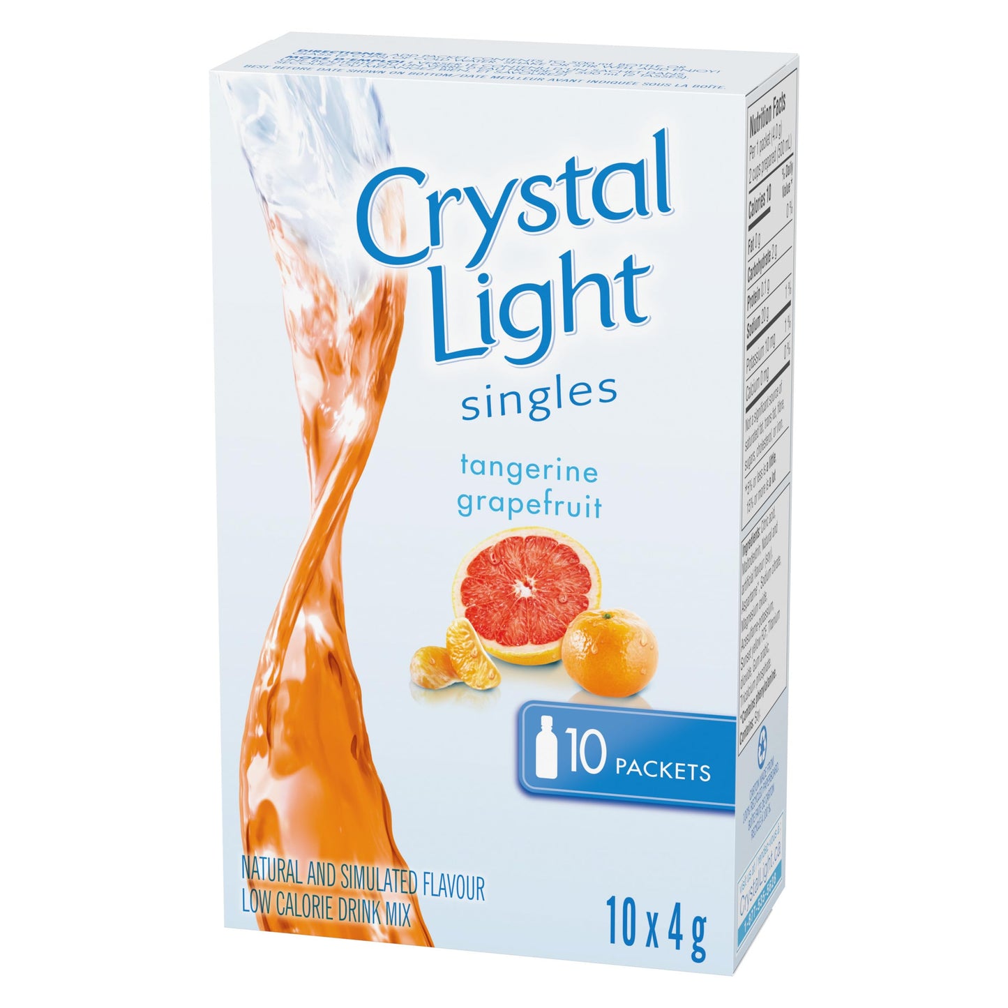 Crystal Light Singles Tangerine Grapefruit Drink Mix - 10 Calorie Packets
