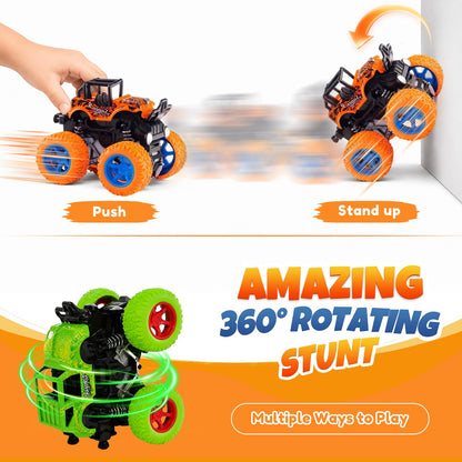 4 Pack Monster Trucks Toys for Boys 2 3 4 5 6 7 Year Old, Friction Powered Pull Back Car Toys for Toddlers Kids Ages 3-5 2-4 4-7, Best Birthday Christmas Party Gift for Boys and Toddlers 🍁 All In One Marketplace Canada